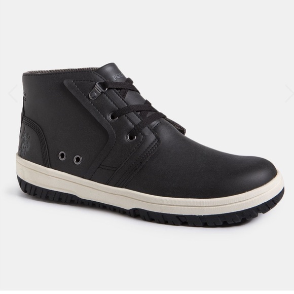 Black Lace Up Style Chukka Ankle Sneaker Boots - Picture 6 of 14